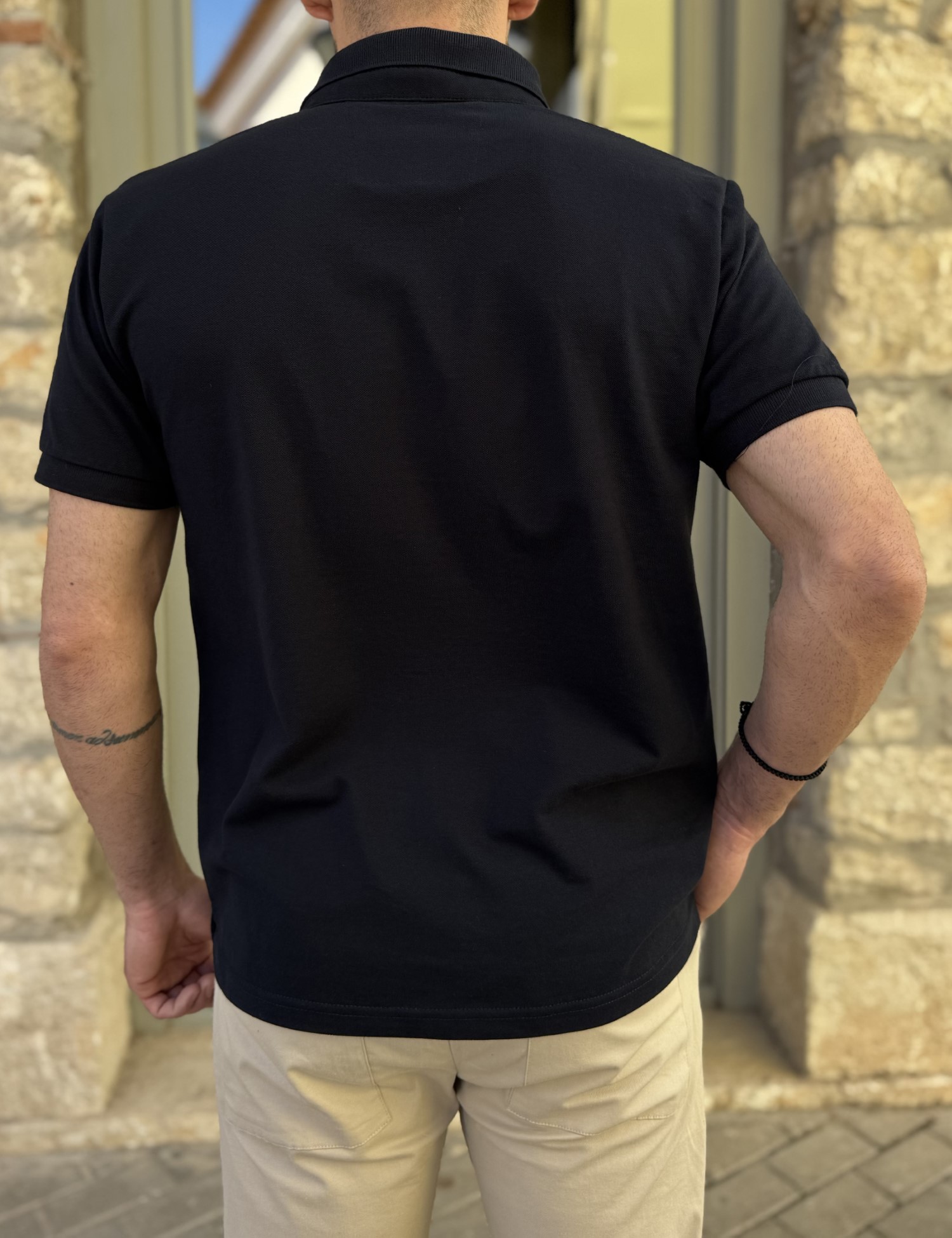 Everbest ανδρική μπλε navy Polo μπλούζα Plus Size 262838N